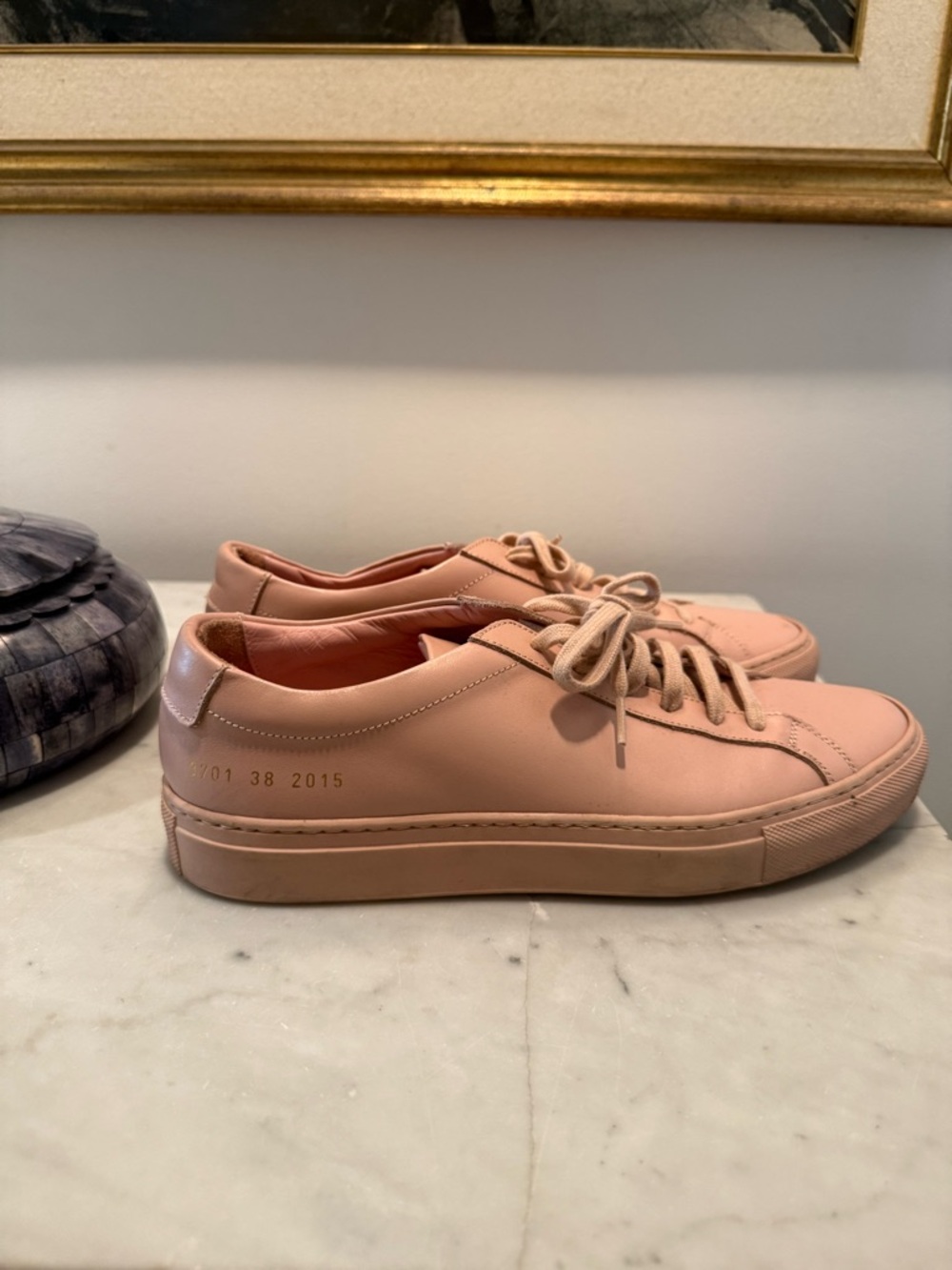 Common Projects Blush Pink Leather Sneakers